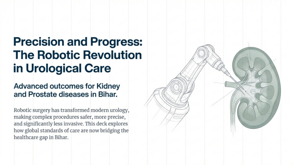 Robotic surgery has transformed the field of modern urology by making complex procedures safer, more precise, and significantly less invasive. In recent years, robotic urology has become a preferred option for treating kidney tumors, prostate enlargement, prostate cancer, and other advanced urinary tract disorders. In Bihar, where urological diseases are often diagnosed late due to limited awareness and access, advanced robotic care is becoming increasingly important. Specialists like Dr. Zaheen Khan, Urologist and Robotic Surgeon, are bringing world-class robotic urology techniques to patients in Purnia and surrounding districts. Robotic urology offers multiple benefits over traditional open surgery, especially for kidney and prostate diseases.