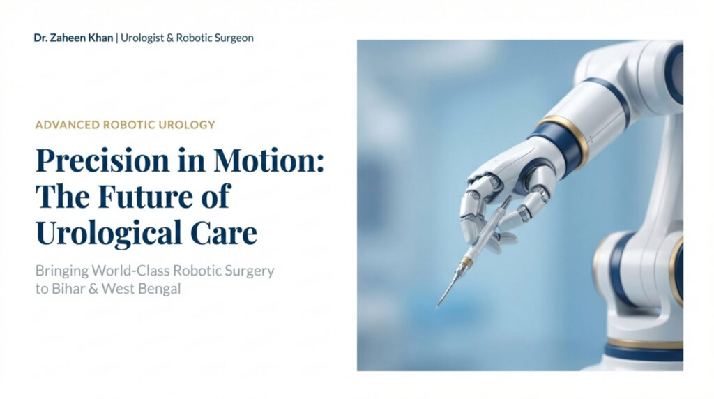 Robotic surgery has transformed the field of modern urology by making complex procedures safer, more precise, and significantly less invasive. In recent years, robotic urology has become a preferred option for treating kidney tumors, prostate enlargement, prostate cancer, and other advanced urinary tract disorders. In Bihar, where urological diseases are often diagnosed late due to limited awareness and access, advanced robotic care is becoming increasingly important. Specialists like Dr. Zaheen Khan, Urologist and Robotic Surgeon, are bringing world-class robotic urology techniques to patients in Purnia and surrounding districts. Robotic urology offers multiple benefits over traditional open surgery, especially for kidney and prostate diseases.
