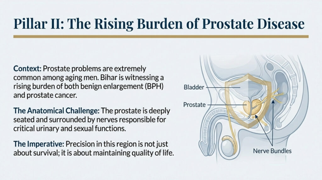 Robotic surgery has transformed the field of modern urology by making complex procedures safer, more precise, and significantly less invasive. In recent years, robotic urology has become a preferred option for treating kidney tumors, prostate enlargement, prostate cancer, and other advanced urinary tract disorders. In Bihar, where urological diseases are often diagnosed late due to limited awareness and access, advanced robotic care is becoming increasingly important. Specialists like Dr. Zaheen Khan, Urologist and Robotic Surgeon, are bringing world-class robotic urology techniques to patients in Purnia and surrounding districts. Robotic urology offers multiple benefits over traditional open surgery, especially for kidney and prostate diseases.