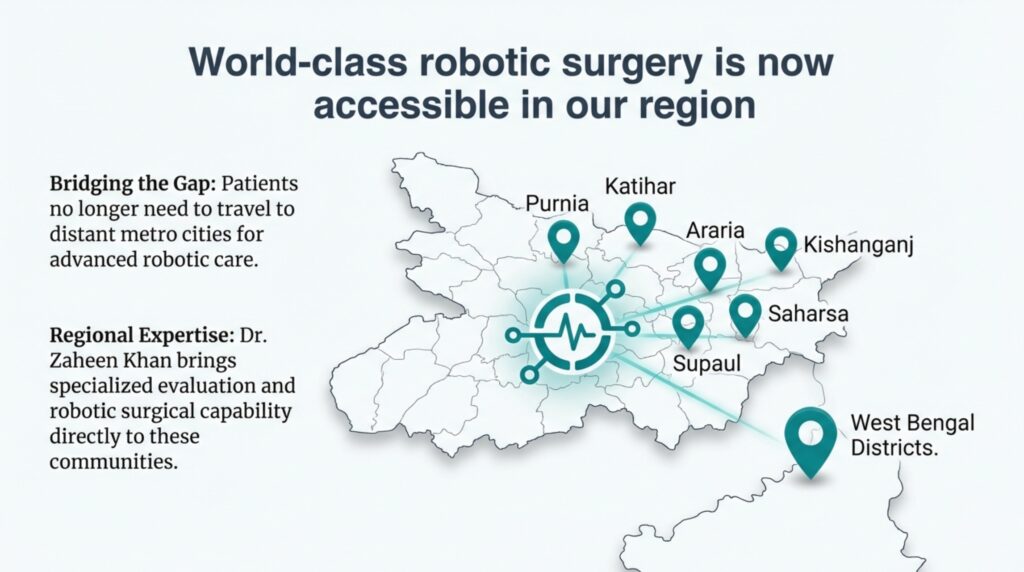 Dr. Zaheen Khan, Urologist and Robotic Surgeon provides evaluation and robotic kidney surgery services for patients who are suitable candidates for kidney-saving procedures. Early diagnosis and timely treatment can protect kidney function and improve long-term quality of life.
