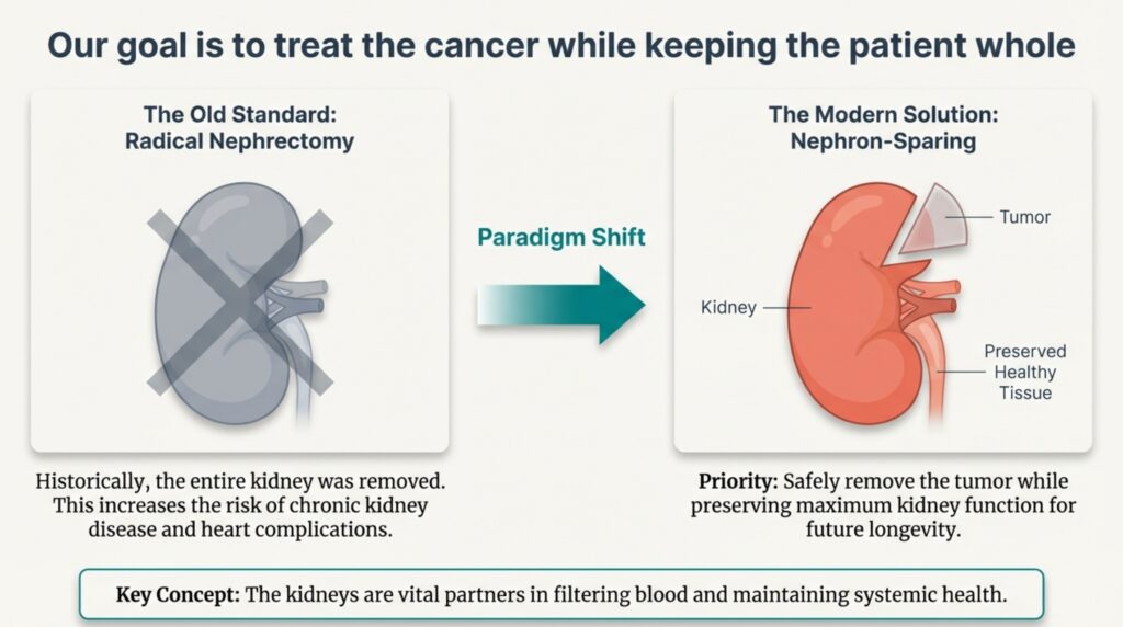 Dr. Zaheen Khan, Urologist and Robotic Surgeon provides evaluation and robotic kidney surgery services for patients who are suitable candidates for kidney-saving procedures. Early diagnosis and timely treatment can protect kidney function and improve long-term quality of life.