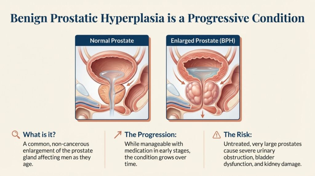 Robotic simple prostatectomy is an advanced surgical treatment for severe enlarged prostate (BPH). Dr Zaheen Khan, experienced Urologist and Robotic surgeon in Purnea, Bihar.