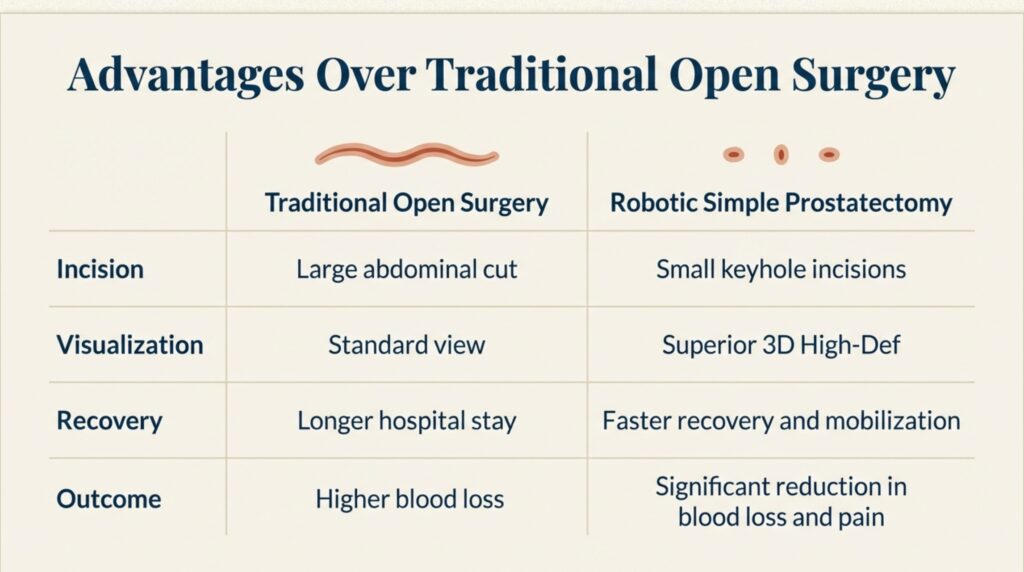 Robotic simple prostatectomy is an advanced surgical treatment for severe enlarged prostate (BPH). Dr Zaheen Khan, experienced Urologist and Robotic surgeon in Purnea, Bihar.