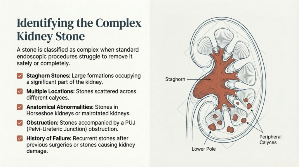 Kidney stones are one of the most common urological problems in India. While many stones can be treated with medicines, laser procedures, or PCNL, some patients develop complex kidney stones that cannot be safely removed using routine methods. Large stones, recurrent stones, anatomical abnormalities, or previously failed surgeries make treatment challenging. In such situations, modern technology plays a crucial role. According to Dr. Zaheen Khan, Urologist & Robotic Surgeon, robotic assistance has become an advanced option for selected difficult kidney stone cases, helping remove stones completely while preserving kidney function.