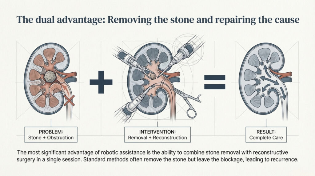 Kidney stones are one of the most common urological problems in India. While many stones can be treated with medicines, laser procedures, or PCNL, some patients develop complex kidney stones that cannot be safely removed using routine methods. Large stones, recurrent stones, anatomical abnormalities, or previously failed surgeries make treatment challenging. In such situations, modern technology plays a crucial role. According to Dr. Zaheen Khan, Urologist & Robotic Surgeon, robotic assistance has become an advanced option for selected difficult kidney stone cases, helping remove stones completely while preserving kidney function.