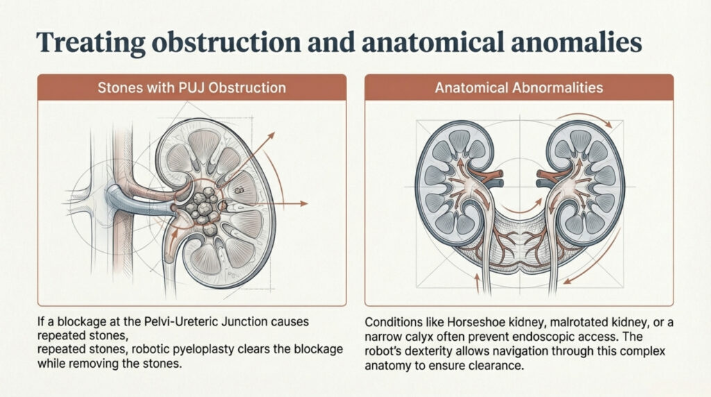 Kidney stones are one of the most common urological problems in India. While many stones can be treated with medicines, laser procedures, or PCNL, some patients develop complex kidney stones that cannot be safely removed using routine methods. Large stones, recurrent stones, anatomical abnormalities, or previously failed surgeries make treatment challenging. In such situations, modern technology plays a crucial role. According to Dr. Zaheen Khan, Urologist & Robotic Surgeon, robotic assistance has become an advanced option for selected difficult kidney stone cases, helping remove stones completely while preserving kidney function.