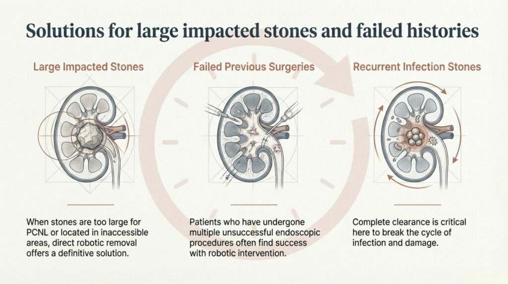Kidney stones are one of the most common urological problems in India. While many stones can be treated with medicines, laser procedures, or PCNL, some patients develop complex kidney stones that cannot be safely removed using routine methods. Large stones, recurrent stones, anatomical abnormalities, or previously failed surgeries make treatment challenging. In such situations, modern technology plays a crucial role. According to Dr. Zaheen Khan, Urologist & Robotic Surgeon, robotic assistance has become an advanced option for selected difficult kidney stone cases, helping remove stones completely while preserving kidney function.