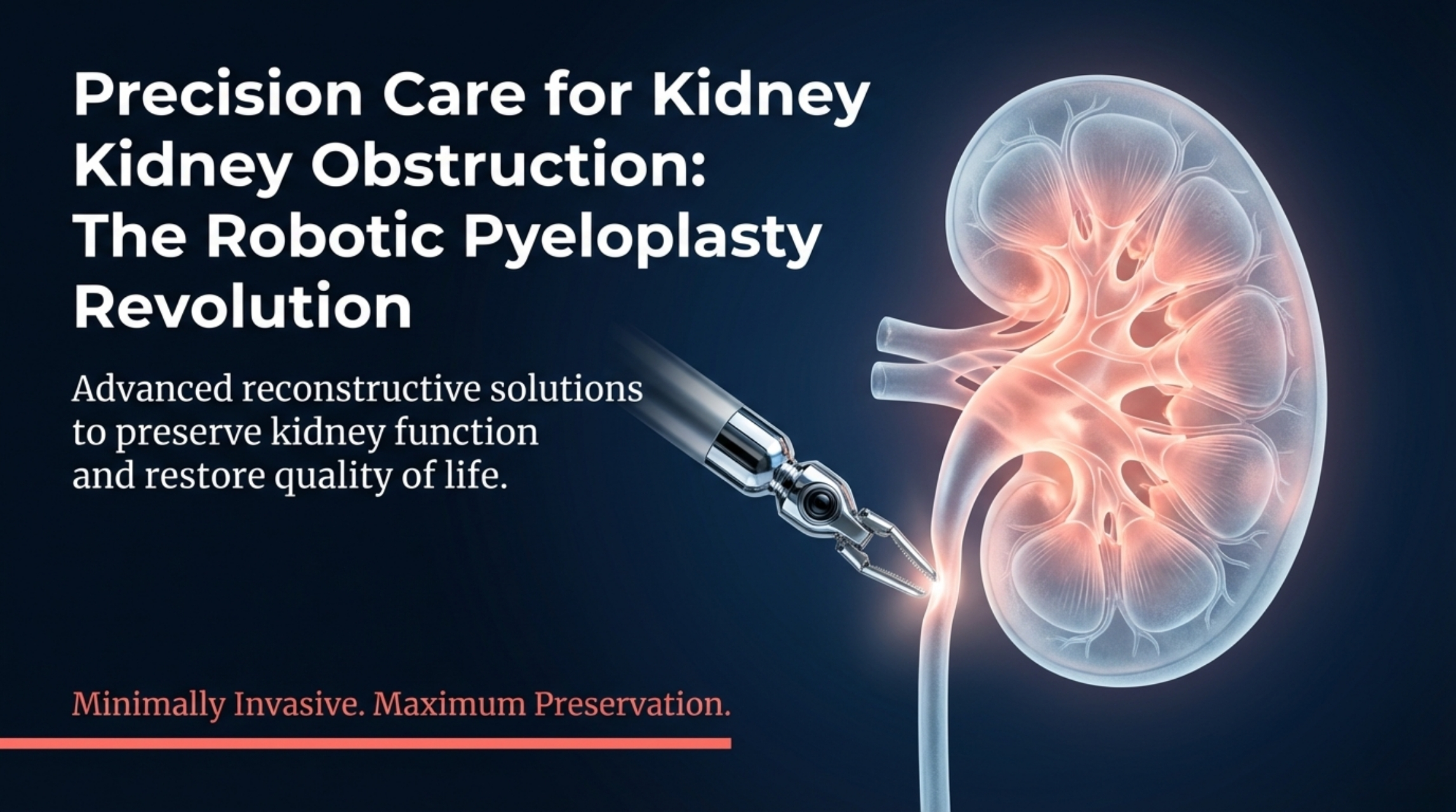 Ureteropelvic Junction (PUJ) obstruction is a condition in which the flow of urine from the kidney to the ureter becomes blocked. This blockage causes urine to accumulate inside the kidney, leading to swelling (hydronephrosis), pain, repeated infections, and gradual kidney damage. Traditionally, PUJ obstruction required open surgery with large incisions and long recovery. Today, robotic surgery has transformed its treatment. According to Dr. Zaheen Khan, Urologist & Robotic Surgeon, robotic pyeloplasty offers a precise and minimally invasive solution that preserves kidney function and allows patients to recover faster with less discomfort.
