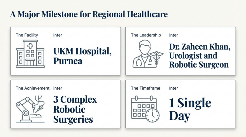 A Major Milestone for Purnea and UKM Hospital: Three Robotic Surgeries Successfully Performed in a Single Day