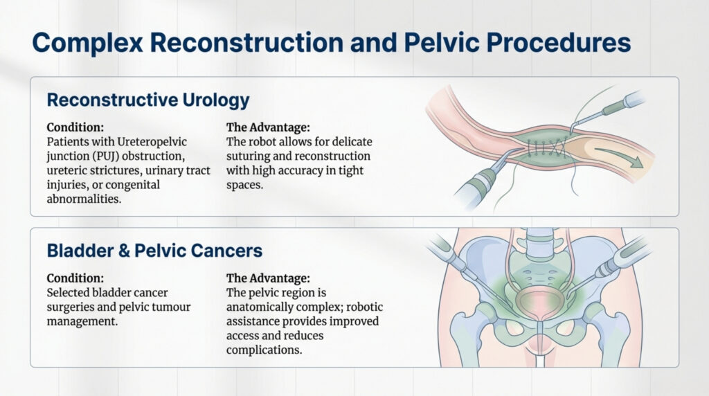 Learn who is eligible for robotic urological surgery for kidney tumors, prostate enlargement, and cancer with expert care by Dr. Zaheen Khan urologist and robotic surgeon in Purnia, Bihar.
